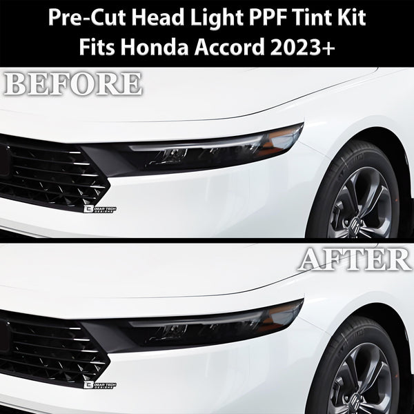 Full Headlight Taillight Precut Smoked PPF Tint Kit Film Overlay Fits Honda Accord Sedan 2023-2024