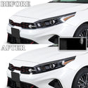 Vinyl Chrome Delete Wheel Front Bumper Grille Trim Blackout Decal Stickers Overlay Film Fits Kia Forte 2016-2023