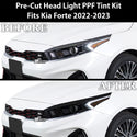 Full Headlight Taillight Precut Smoked PPF Tint Kit Film Overlay Fits Kia Forte 2022 2023