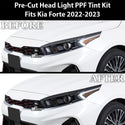 Full Headlight Taillight Precut Smoked PPF Tint Kit Film Overlay Fits Kia Forte 2022 2023