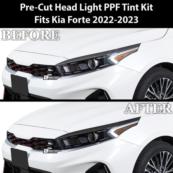 Full Headlight Taillight Precut Smoked PPF Tint Kit Film Overlay Fits Kia Forte 2022 2023