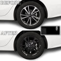 Vinyl Chrome Delete Wheel Front Bumper Grille Trim Blackout Decal Stickers Overlay Film Fits Kia Forte 2016-2023