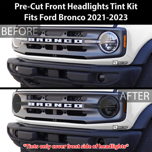 Headlight Reverse Light Precut Tint Overlay Fits Ford Bronco 2021 2022 2023