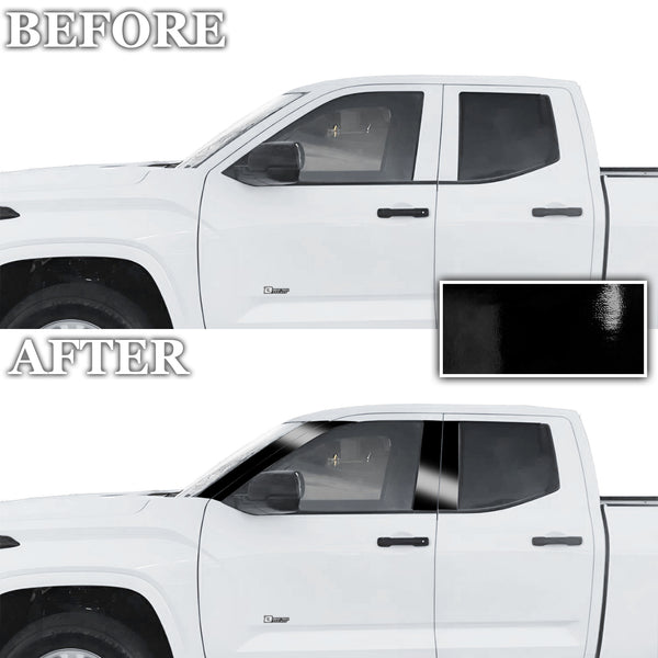 Two 2 Tone Pillar Cover Blackout Vinyl Decal Sticker Overlay Film Fits Toyota Tundra 2022 2023