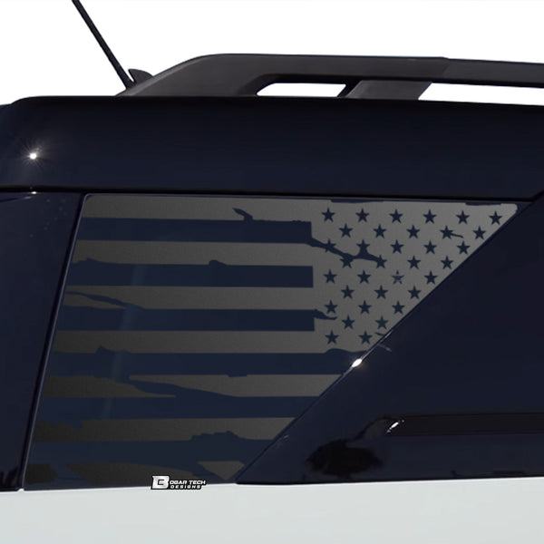 Precut American Flag Rear Side Quarter Window Decals Fits Ford Bronco Sport 2021 2022 - Tint, Paint Protection, Decals & Accessories for your Vehicle online - Bogar Tech Designs