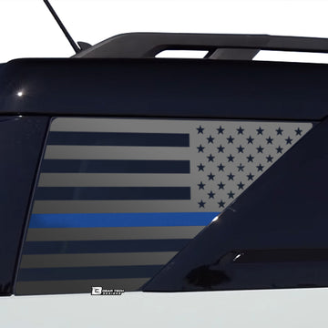 Jecar Carbon Fiber B-Pillar Window Trim Sticker – For Ford Bronco 2021+ 4-Door (American Flag)