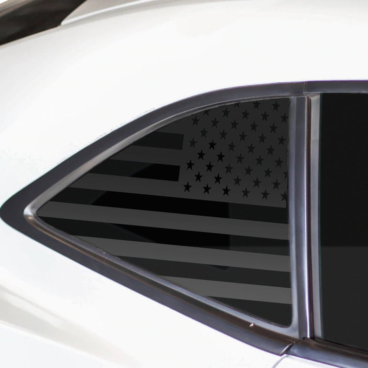 Quarter Window American Flag Vinyl Decal Stickers Fits Chevrolet Camaro 2010 - 2015 - Bogar Tech Designs