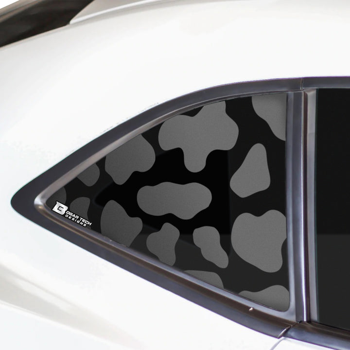 Precut Quarter Window Animal Cow Print Vinyl Decal Sticker Fits Chevrolet Camaro 2010 - 2015 - Bogar Tech Designs