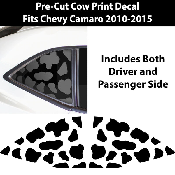 Precut Quarter Window Animal Cow Print Vinyl Decal Sticker Fits Chevro