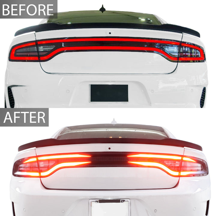Tail Light Race Track Bat Vinyl Overlay Decal Sticker Film Fits Dodge Charger 2015 - 2022 - Bogar Tech Designs