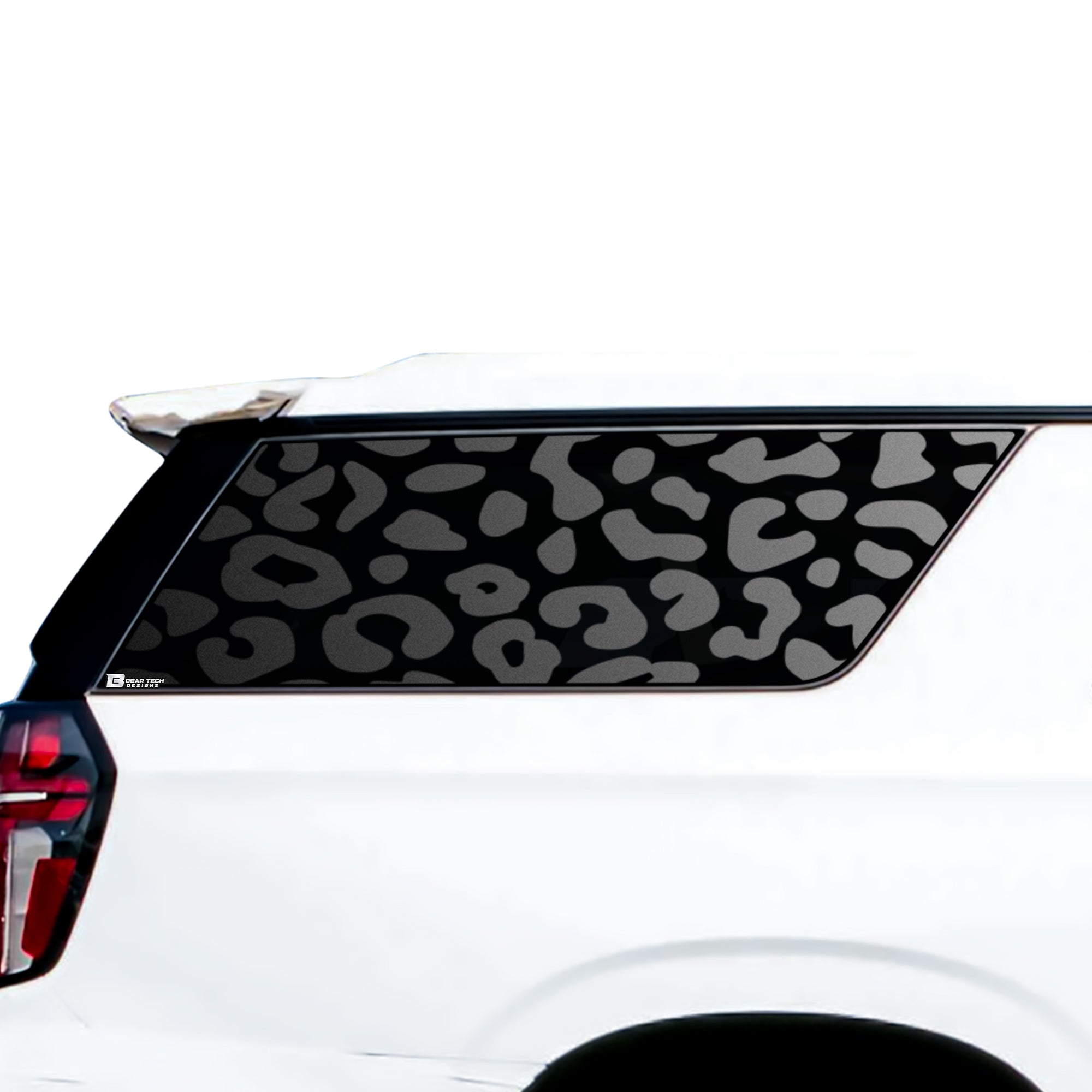 Animal Leopard Cow Paw Heart Window Vinyl Decal Stickers Fits Chevy Suburban GMC Yukon XL 2022 2023 2024 2025 Blue Pink Red Green Line - Bogar Tech Designs