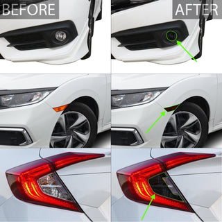 Fog Tail Light Reflector Sidemarker Smoke Tint Overlay Fits Civic Sedan 2016-2021 - Tint, Paint Protection, Decals & Accessories for your Vehicle online - Bogar Tech Designs