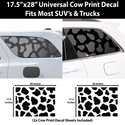 Universal Fit Animal Cow Print and Leopard Cheetah Print 3rd Quarter Window Decal Stickers Compatible with Most SUV'S and Trucks - Tint, Paint Protection, Decals & Accessories for your Vehicl