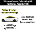 Vinyl Chrome Delete Wheel Side Window Trim Blackout Decal Stickers Overlay Film Fits Honda Accord Sedan 2023 2024