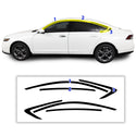 Vinyl Chrome Delete Wheel Side Window Trim Blackout Decal Stickers Overlay Film Fits Honda Accord Sedan 2023 2024