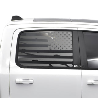 Buy distressed-black American Flag Side Window Vinyl Decal Stickers Fits Dodge Ram 2019 2020 2021 2022 2023