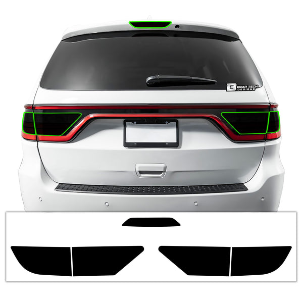 Tinted Racetrack Fog Light Taillight Third Brake Light Sidemarker Overlay Tint Covers Fits Dodge Durango 2014-2022 - Tint, Paint Protection, Decals & Accessories for your Vehicle online - Bog