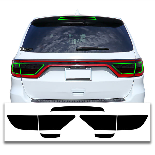 Tinted Racetrack Fog Light Taillight Third Brake Light Sidemarker Overlay Tint Covers Fits Dodge Durango 2014-2022 - Tint, Paint Protection, Decals & Accessories for your Vehicle online - Bog