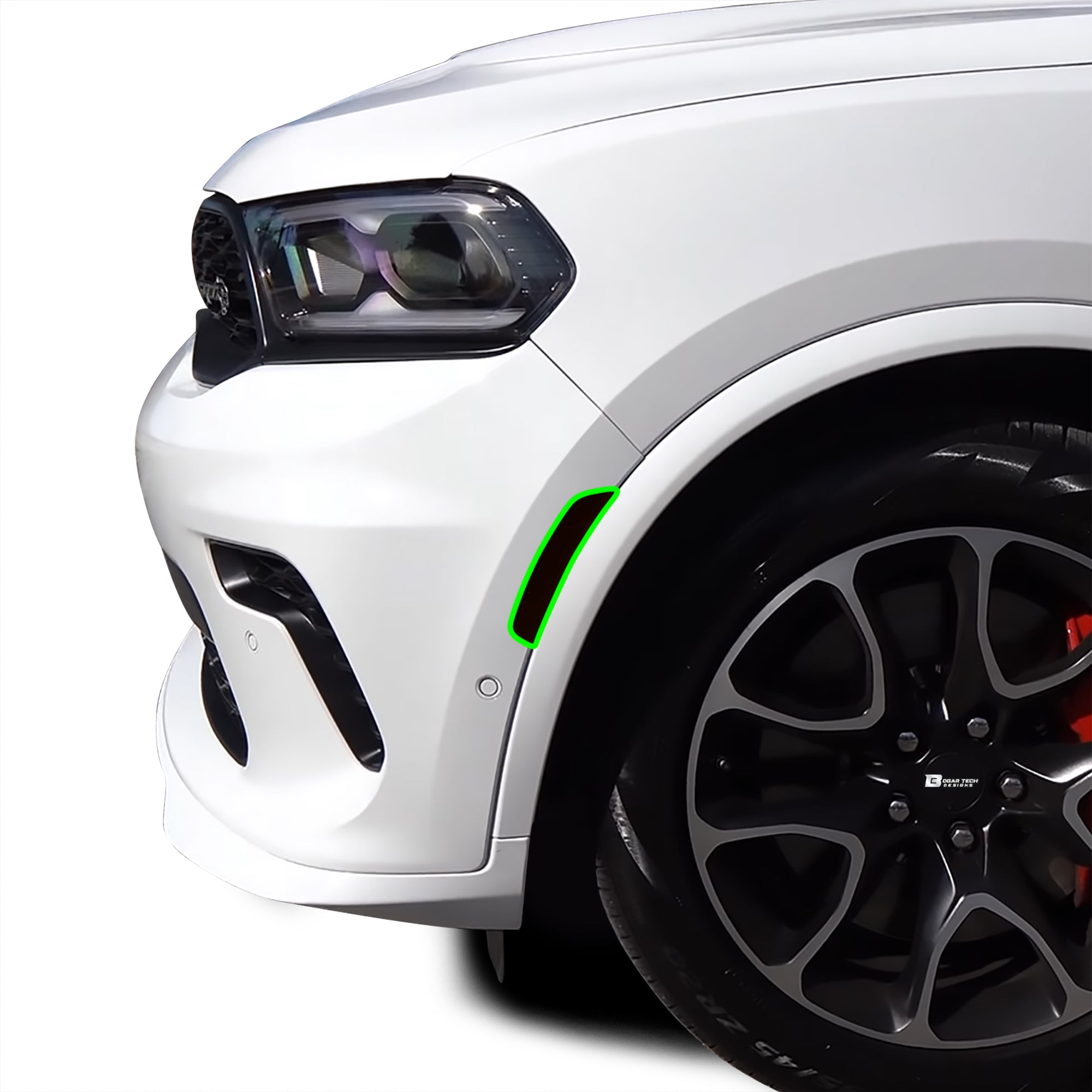 Tinted Racetrack Fog Light Taillight Third Brake Light Sidemarker Overlay Tint Film Fits Dodge Durango 2014 - 2025 - Bogar Tech Designs