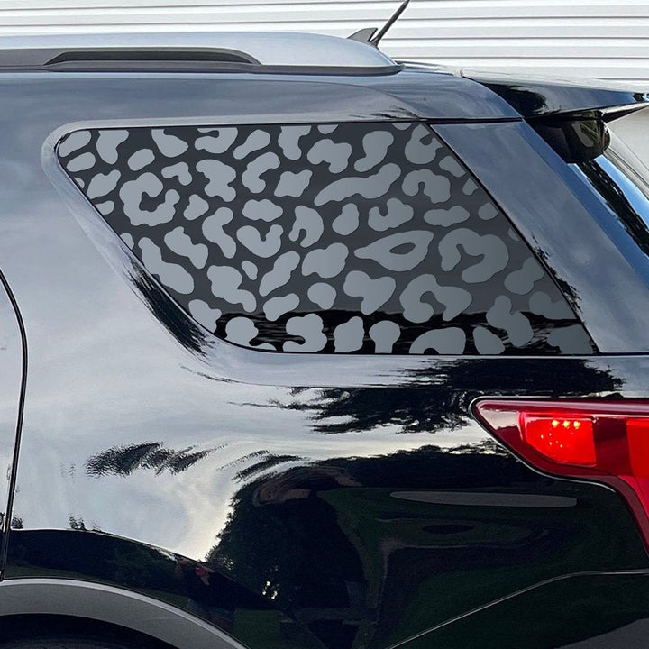 Precut Leopard Cheetah Rear Side Quarter Window Decal Sticker Fits Ford Explorer 2011 - 2019 - Bogar Tech Designs