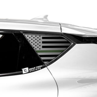 Buy thin-green-line Quarter Window American Flag Vinyl Decal Stickers Fits Kia EV6 2021 2022 2023