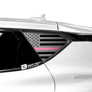 Buy thin-pink-line Quarter Window American Flag Vinyl Decal Stickers Fits Kia EV6 2021 2022 2023