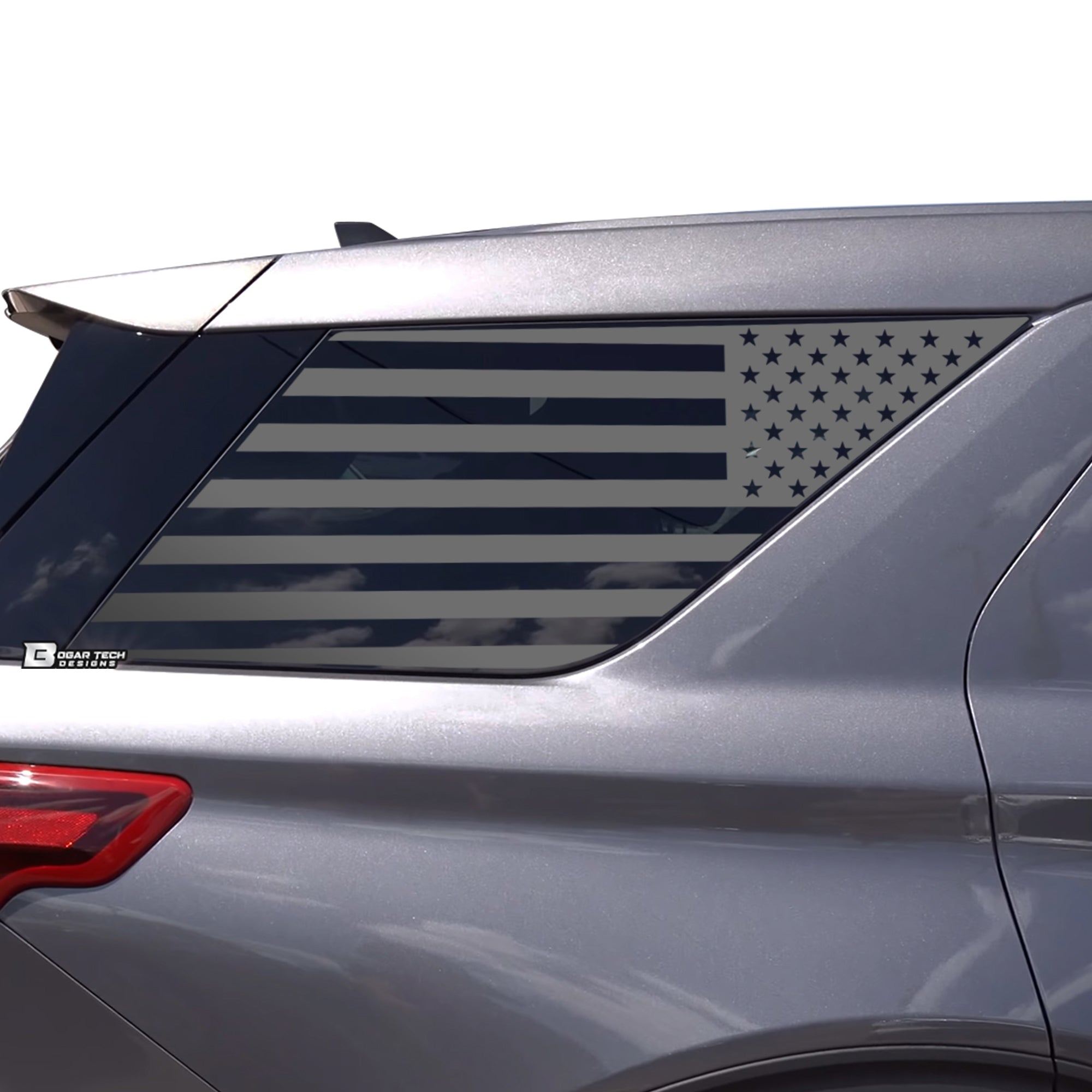 Precut American Flag Rear Side Quarter Window Decals | Bogar Tech ...