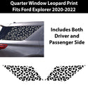 Precut Leopard Cheetah Print Rear Side Quarter Window Decals Fits Ford Explorer 2020-2022 - Tint, Paint Protection, Decals & Accessories for your Vehicle online - Bogar Tech Designs