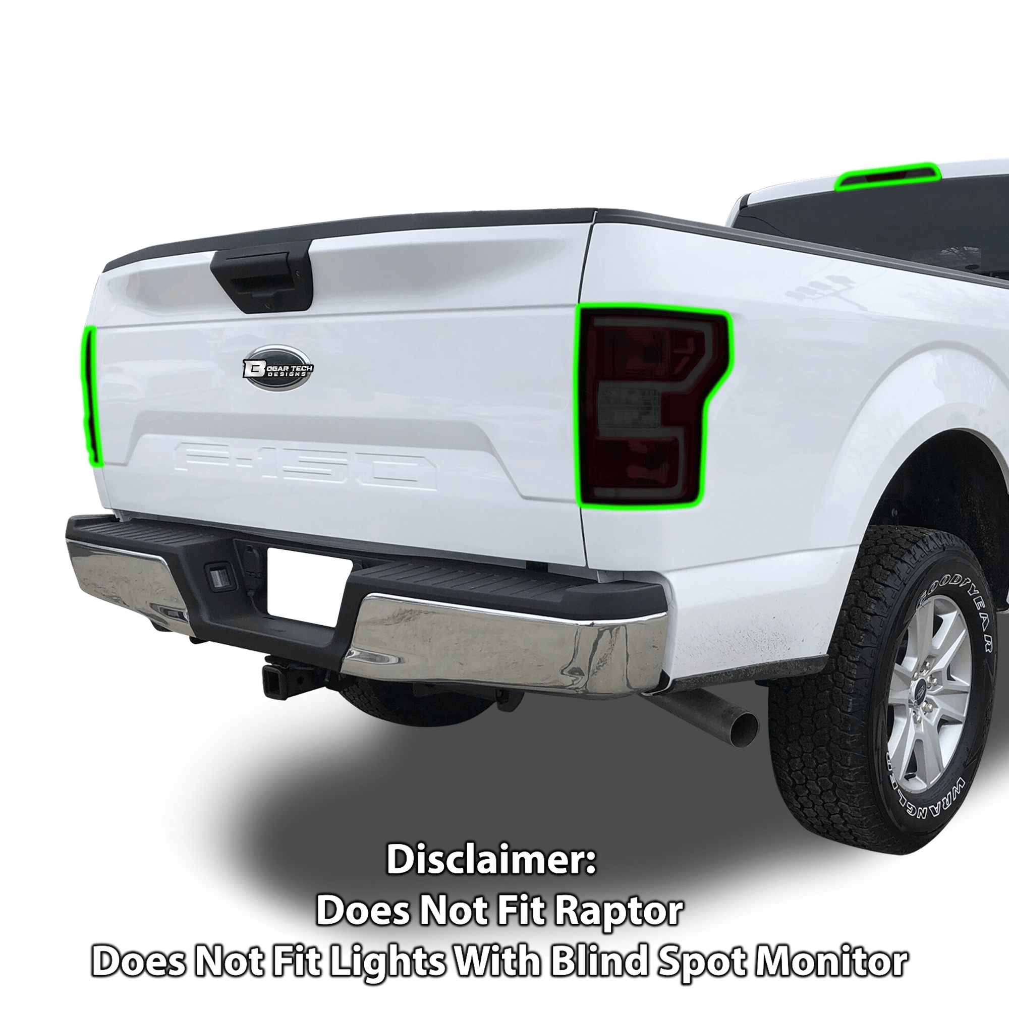 Complete Full Headlight Taillight Precut Film Overlay Tint Kit Fits Ford F150 2018 - 2020 - Bogar Tech Designs