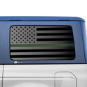 American Flag Window Vinyl Decal Stickers Fits Ford Bronco 4 Door 2021 2022 2023 Blue Red Pink Green Line