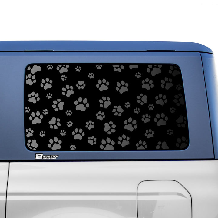 Animal Leopard Cow Paw Heart Window Vinyl Decal Stickers Fits Ford Bronco 4 Door 2021 2022 2023 - Bogar Tech Designs