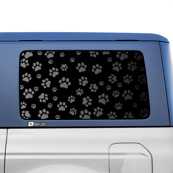 Animal Leopard Cow Paw Heart Window Vinyl Decal Stickers Fits Ford Bronco 4 Door 2021 2022 2023