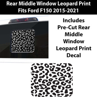 Rear Middle Window Leopard Print Vinyl Decal Fits F150 F250 F350 - Tint, Paint Protection, Decals & Accessories for your Vehicle online - Bogar Tech Designs