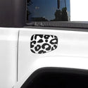 Precut Animal Leopard Print Rear Side Quarter Window & Fuel Door Decal Stickers Fits Jeep Gladiator 2020 2021 2022 - Tint, Paint Protection, Decals & Accessories for your Vehicle online - Bog