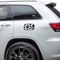 Precut Cow Print Window & Fuel Door Vinyl Decal Fits Jeep Grand Cherokee 2011-2021 - Tint, Paint Protection, Decals & Accessories for your Vehicle online - Bogar Tech Designs