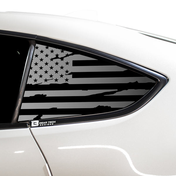 American Flag Rear Side Quarter Window Precut Decal Stickers Fits Toyota GR86 2022 2023