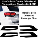 Precut Rear Tail Light Bezel Chrome Delete Vinyl Decal Fits Jeep Grand Cherokee 2014-2021 - Tint, Paint Protection, Decals & Accessories for your Vehicle online - Bogar Tech Designs