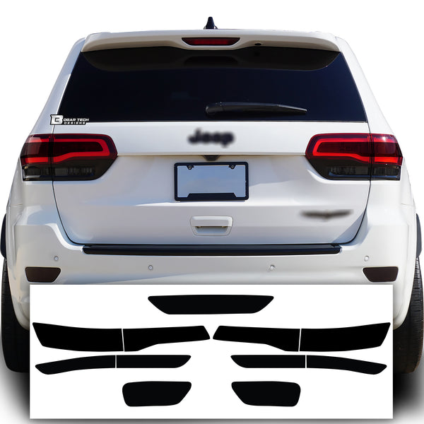 Tinted Taillight Hawkeye Style Third Brake Rear Bumper Reflector Light Overlay Tint Covers Fits Jeep Grand Cherokee 2014-2021 - Tint, Paint Protection, Decals & Accessories for your Vehicle o