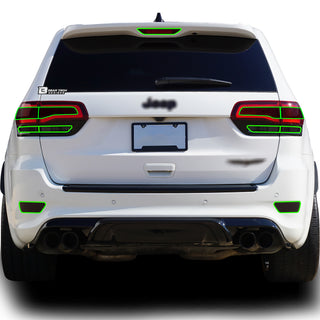 Tinted Taillight Hawkeye Style Third Brake Rear Bumper Reflector Light Overlay Tint Covers Fits Jeep Grand Cherokee 2014-2021 - Tint, Paint Protection, Decals & Accessories for your Vehicle o