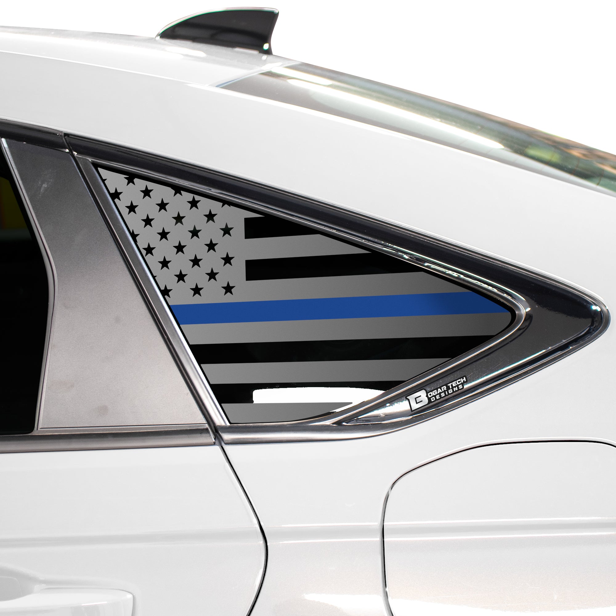Quarter Window American Flag Vinyl Decal Stickers Fits Honda Accord Sedan 2023 - Bogar Tech Designs