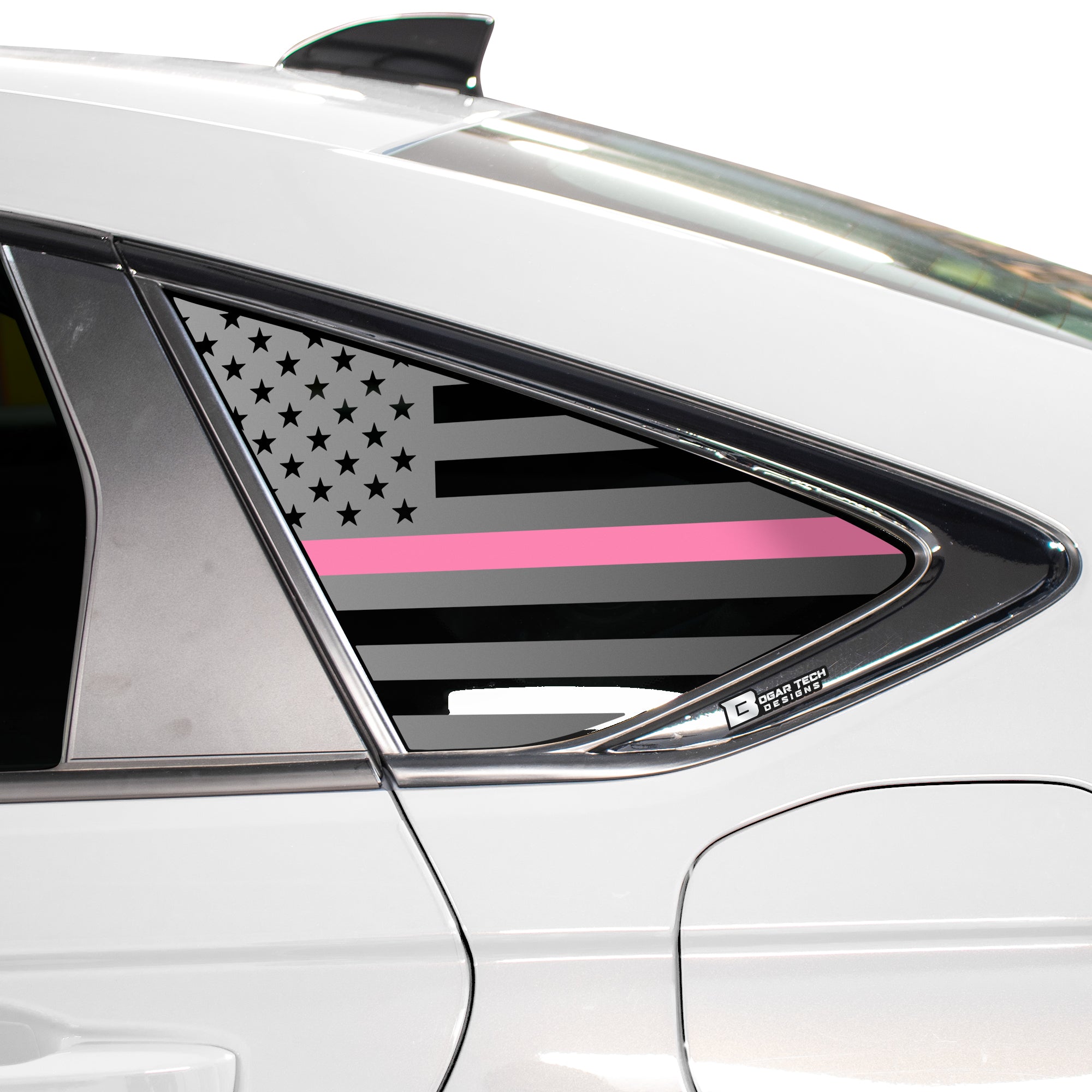 Quarter Window American Flag Vinyl Decal Stickers Fits Honda Accord Sedan 2023 - Bogar Tech Designs