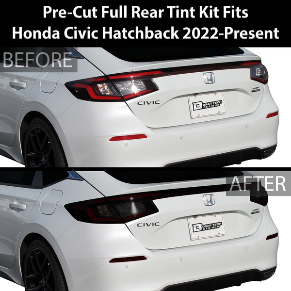 HeadLight Reverse Light Reflector Taillight Smoke Tint Overlay Fits Honda Civic Hatchback 2022-2023 - Tint, Paint Protection, Decals & Accessories for your Vehicle online - Bogar Tech Designs