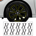 Vinyl Chrome Delete Wheel Side Window Trim Blackout Decal Stickers Overlay Film Fits Honda Civic Hatchback 2022 2023 2024