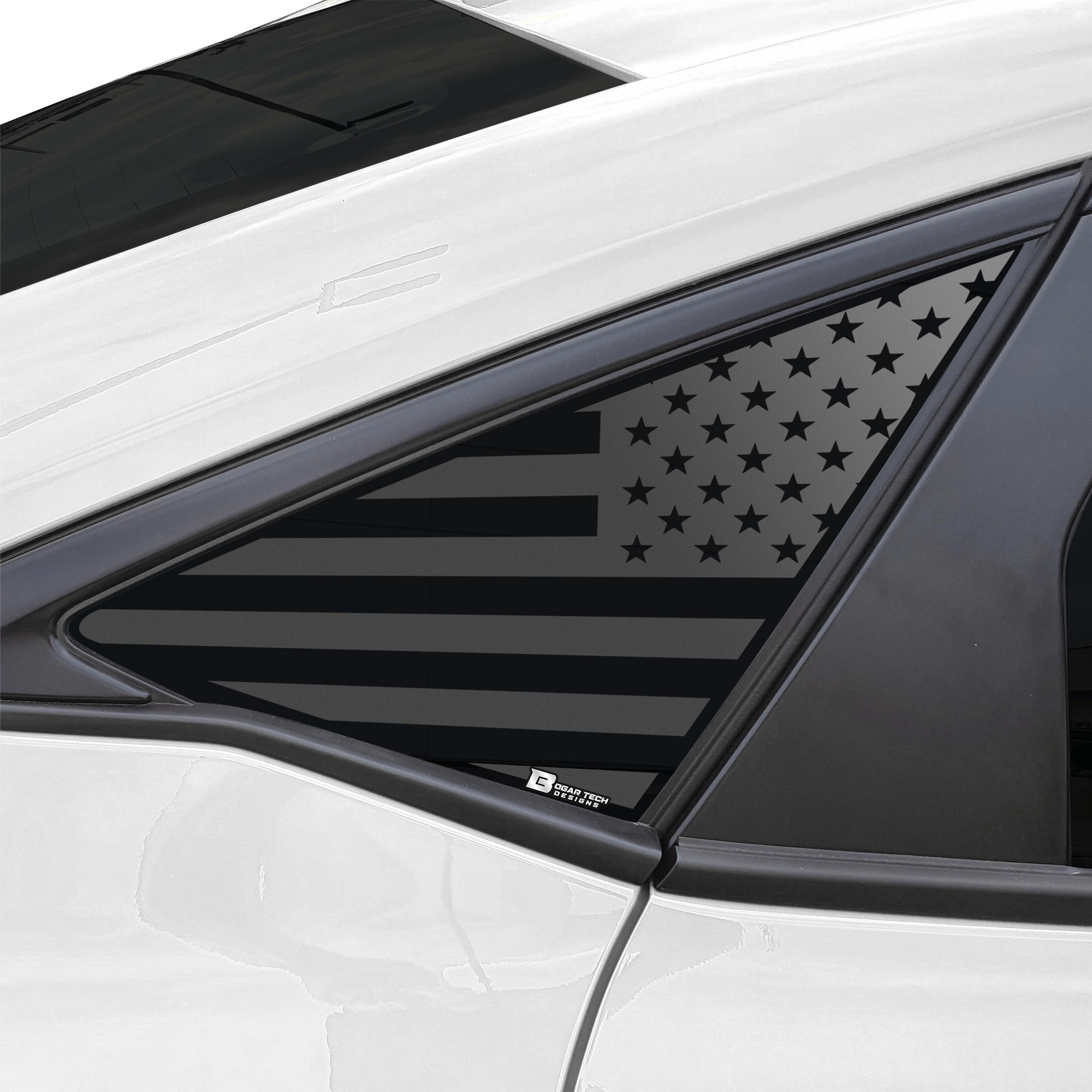 American Flag Rear Side Quarter Window Precut Decals Fits Honda Civic ...