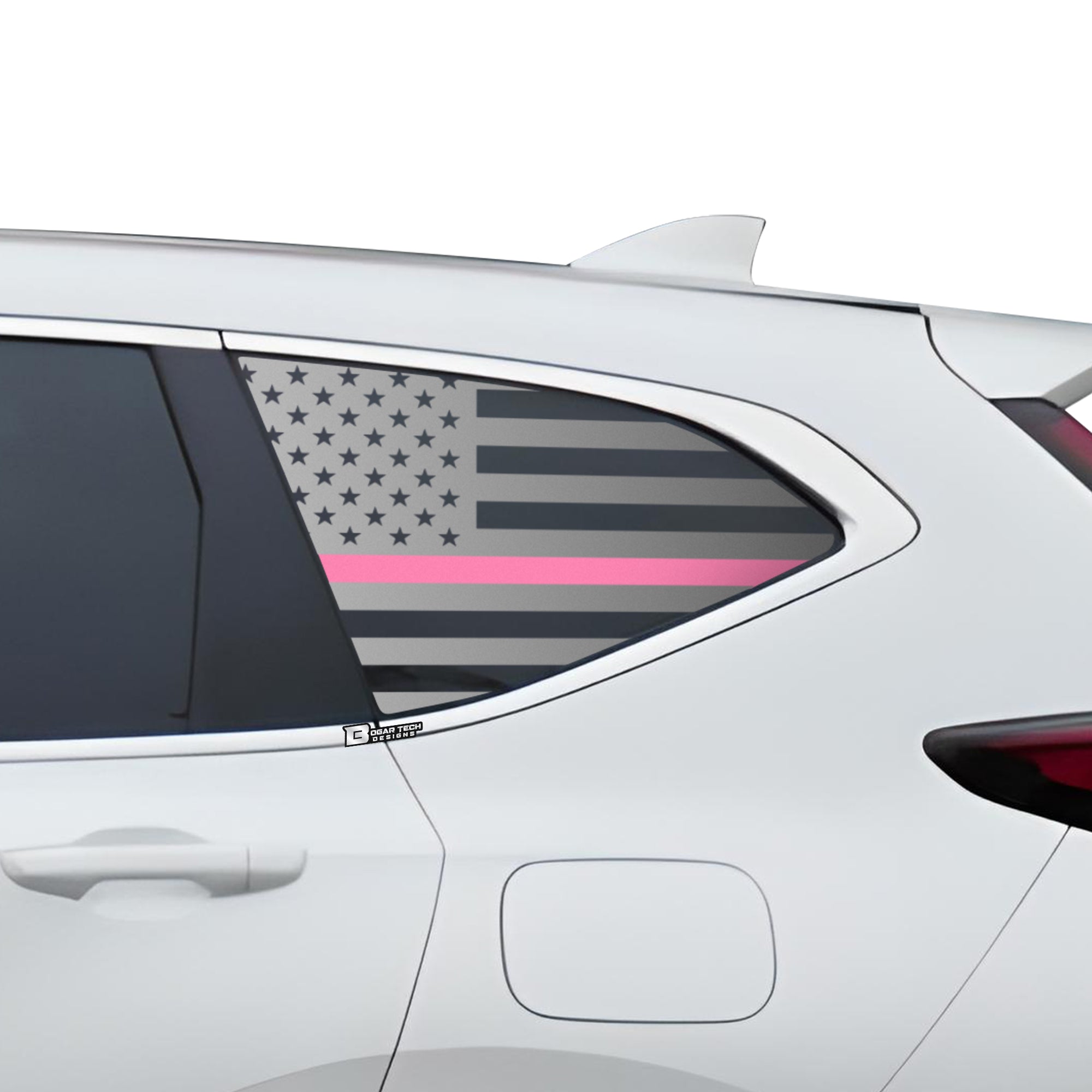 American Flag Quarter Window Vinyl Decal Stickers Fits Honda CR - V 2017 - 2022 - Bogar Tech Designs