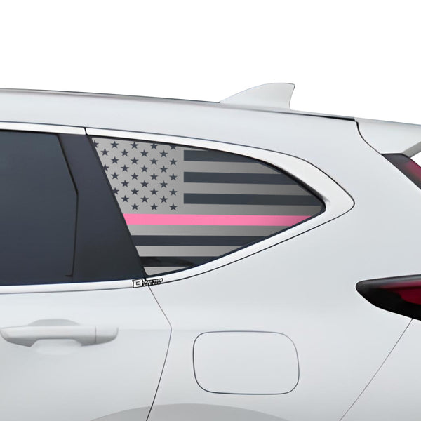 American Flag Quarter Window Vinyl Decal Stickers Fits Honda CR-V 2017-2022