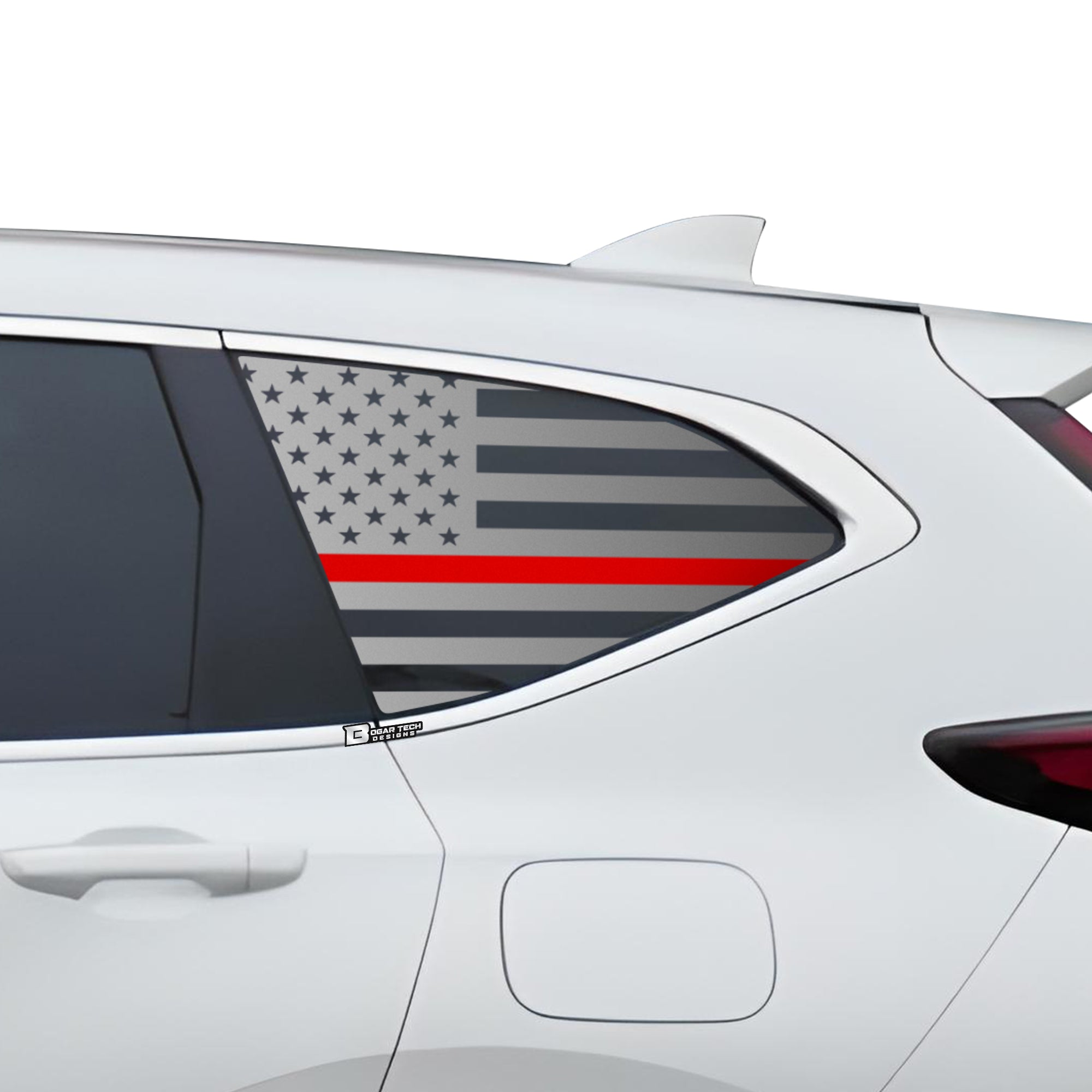 American Flag Quarter Window Vinyl Decal Stickers Fits Honda CR - V 2017 - 2022 - Bogar Tech Designs