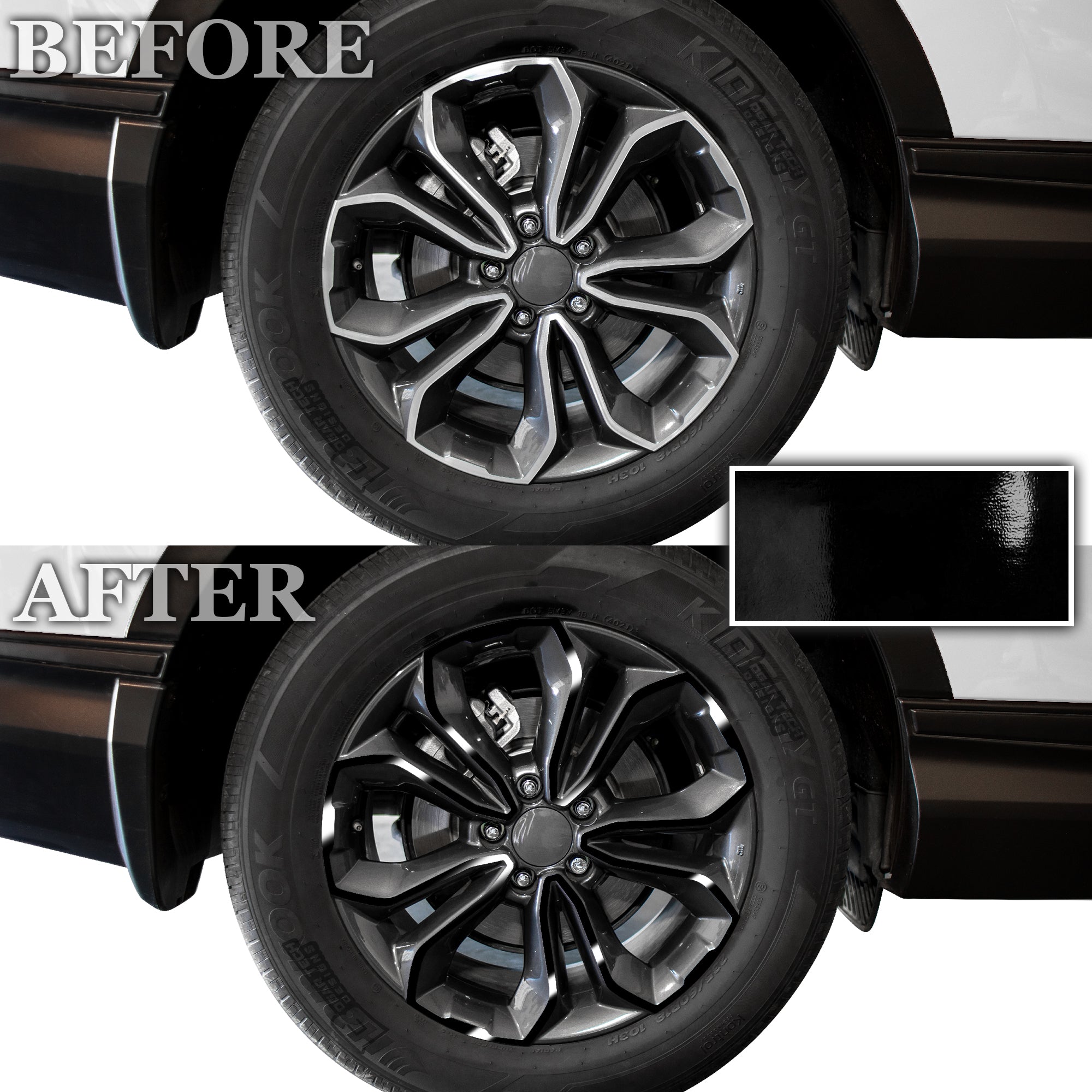 Vinyl Chrome Delete Wheel Sides Front Rear Trunk Trim Blackout Decal Stickers Overlay Film Fits Honda CR - V 2017 - 2022 - Bogar Tech Designs