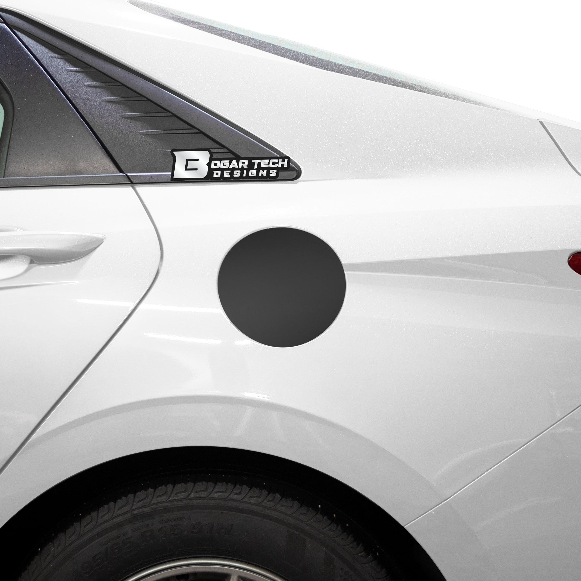 Fuel Door Gas Cap Vinyl Overlay Decal Cover Stickers Fits Hyundai Elantra 2021 2022 2023 - Bogar Tech Designs