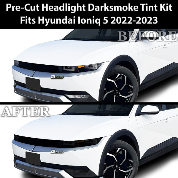 Full Headlight Taillight Precut Smoked PPF Tint Kit Film Overlay Fits Hyundai Ioniq 5 2022 2023